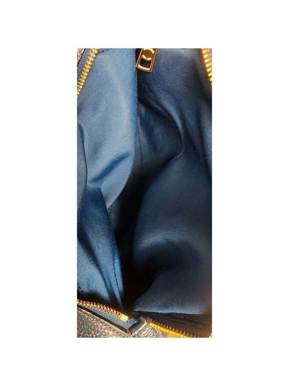 Coach Phoebe F35723 Blue Pebble Leather Shoulder Bag with Gold-Tone Hardware - Picture 8 of 13